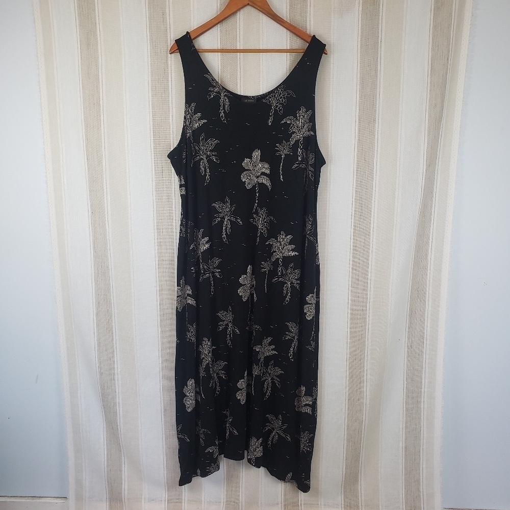 J. Jill‎ Wearever Collection Sleeveless Midi Maxi Dress Black Size Extra Large